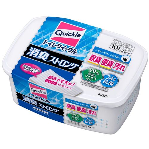 Kao トイレクイックル 消臭ストロング 容器入 10枚入画像