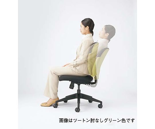 ルーナ3 肘なしスタンダードベージュ 優雅に配置されたスタンドタイプのオフィスチェア