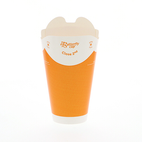 紙ｺｯﾌﾟ ﾊﾞﾀﾌﾗｲｶｯﾌﾟ 12ｵﾝｽ ｺｰﾙﾄﾞ ｼﾝｸﾞﾙ ｵﾚﾝｼﾞ 1ｾｯﾄ(800個:40個×20ﾊﾟｯｸ)画像