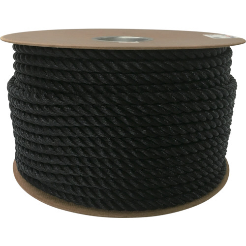 ﾎﾟﾘｴﾁﾚﾝﾛｰﾌﾟﾄﾞﾗﾑ巻 12mm×100m ﾌﾞﾗｯｸ 1巻画像