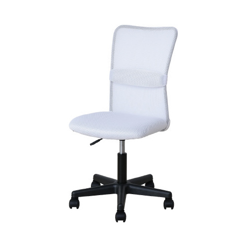 爽快メッシュチェア　ホワイト　肘なし