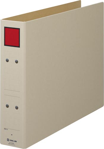 保存ファイル（片開き）Ｂ４横背幅６５ｍｍ赤