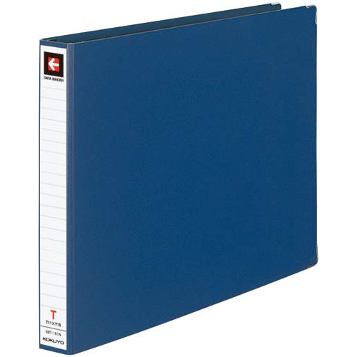 データバインダーＴ型１１×１５　２２穴藍１０冊画像