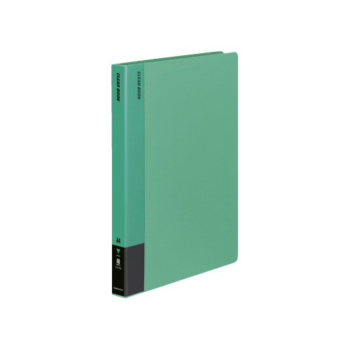 クリヤーブック固定式　Ａ４縦　４０Ｐ　緑画像