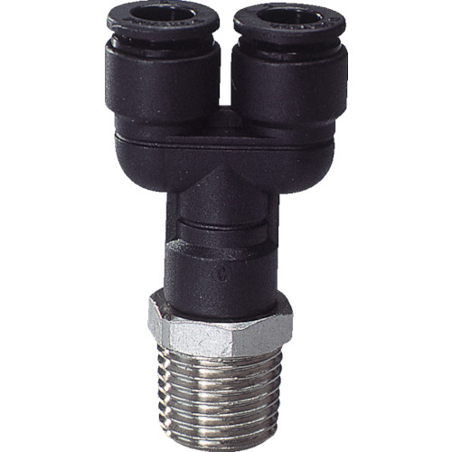 ﾌｧｲﾌﾞSUSﾒｲﾙﾌﾞﾗﾝﾁﾜｲ 12mm R3/8 1個画像