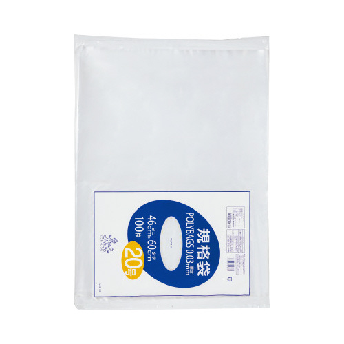 ポリバツク規格袋　２０号０．０３ｍｍ１００Ｐ画像