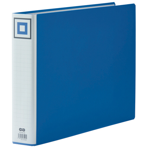 両開きﾊﾟｲﾌﾟ式ﾌｧｲﾙV A3ﾖｺ 500枚収容 50mmとじ 背幅65mm 青 1ｾｯﾄ(8冊)画像