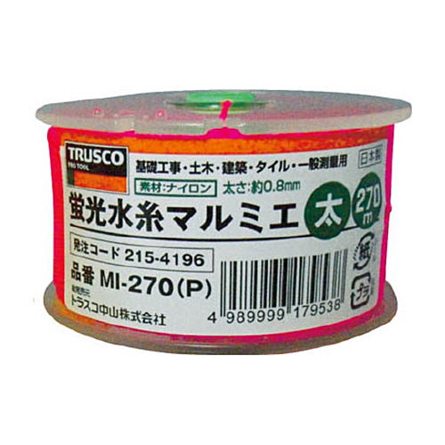 蛍光水糸ﾏﾙﾐｴ 太 ﾅｲﾛﾝ 270m ﾋﾟﾝｸ 1個画像