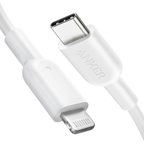ANKER　PowerLine　II　USB-C&ライトニングケーブル　1.8m　ホワイト　1本画像