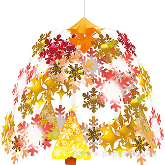 ウォームキラキラスノーツリーセンター画像