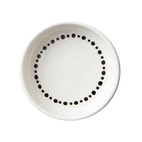 プレート S 12cm ドット 白 磁器 食器 サークルドット画像
