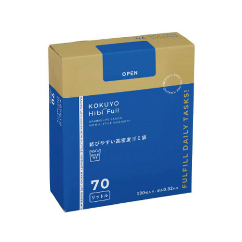 ﾋﾋﾞﾌﾙ 結びやすい高密度ｺﾞﾐ袋 70L 半透明 1箱(100枚)画像