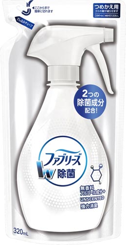 ファブリーズＷ除菌無香料　詰替３２０ｍｌ×５画像