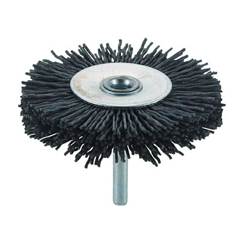 軸付ﾎｲｰﾙﾌﾞﾗｼ(軸径6mm)(研磨粒入) 線径1.0mm 外径75mm 1個画像