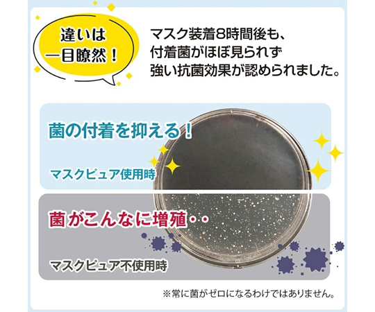 4DMSK01 マスク用 消臭＆抗菌剤 mask pure 100mL 斜め上から撮影されたスプレーボトルの全体像、ラベルのデザインが確認できる状態