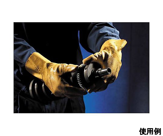 [LL] 手袋・耐油(ニトリルゴム/1双) 手のひらにフィットした状態で、手首まで覆うデザインの耐油性の手袋