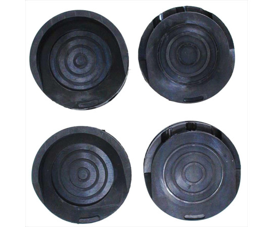 ハイパー防振ゴムマット　洗濯機・冷蔵庫用　ブラック　高さ25×70φmm　4枚入