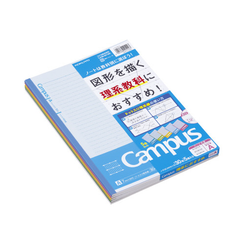 学習罫キャンパス　セミＢ５（図表罫７ｍｍ）　５冊