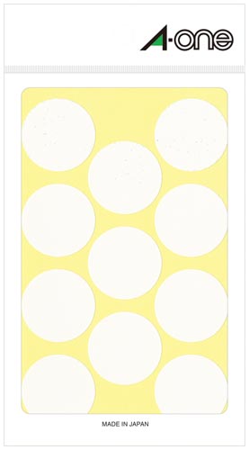 カラーラベル　丸型　３０ｍｍ径　白画像