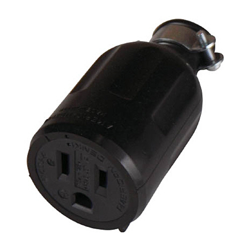 平刃形 ｺﾞﾑｺﾈｸﾀﾎﾞﾃﾞｨｰ 接地2P15A125V 1個画像