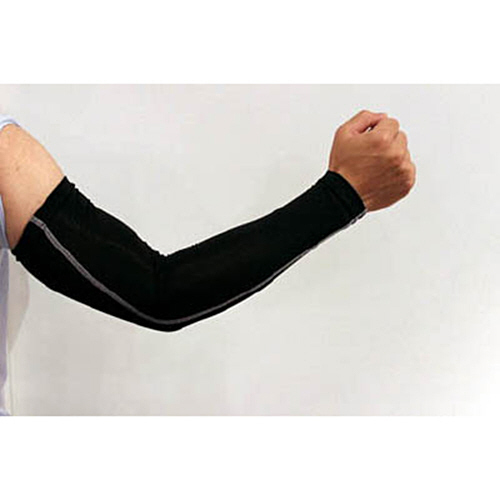 おたふく 冷感 ﾊﾟﾜｰｽﾄﾚｯﾁｱｰﾑｶﾊﾞｰ ﾌﾞﾗｯｸ 1双画像