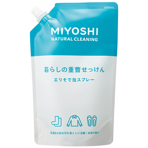 暮らしの重曹せっけん ｴﾘそで泡ｽﾌﾟﾚｰ つめかえ用 600mL 1個画像