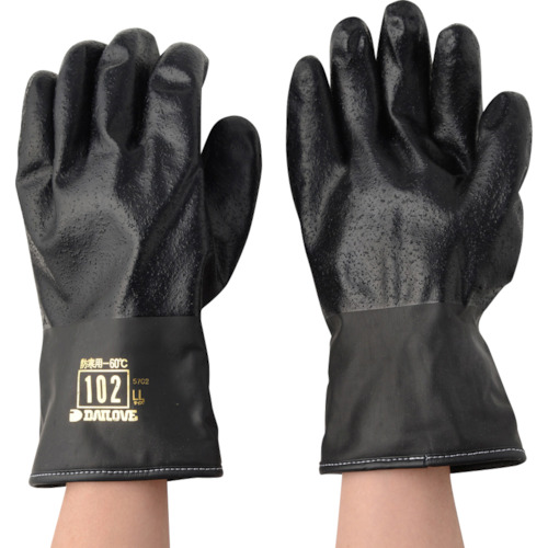 防寒用手袋 ﾀﾞｲﾛｰﾌﾞ102BK(LL) 1双画像