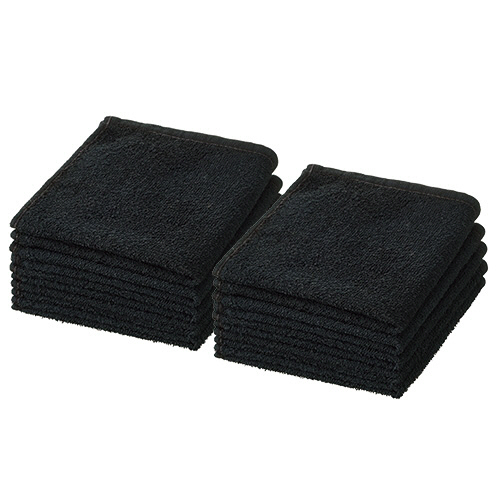 おしぼりﾀｵﾙ ﾌﾞﾗｯｸ 1ﾊﾟｯｸ(10枚)画像