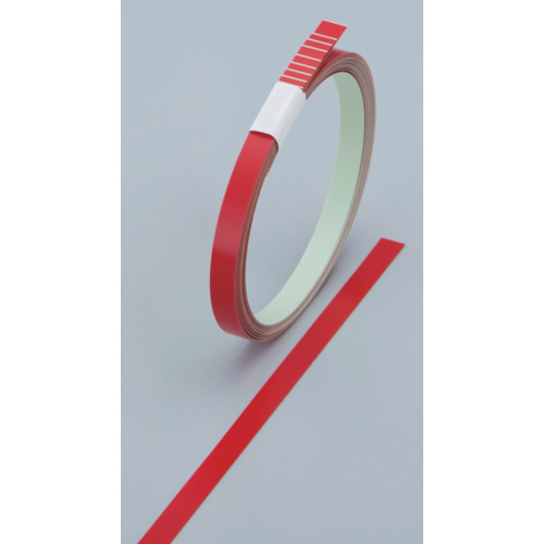 ﾍﾙﾒｯﾄ用ﾗｲﾝﾃｰﾌﾟ 赤 10幅×700mm 無反射 1ﾊﾟｯｸ(10本)画像