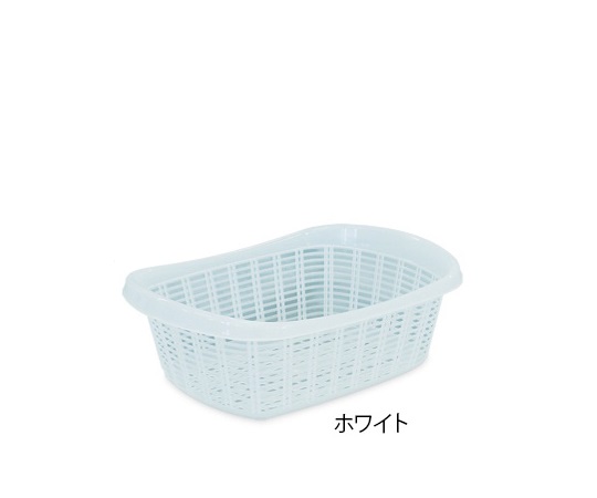 脱衣カゴ 幅51×奥行37×高さ18.5cm ホワイト画像