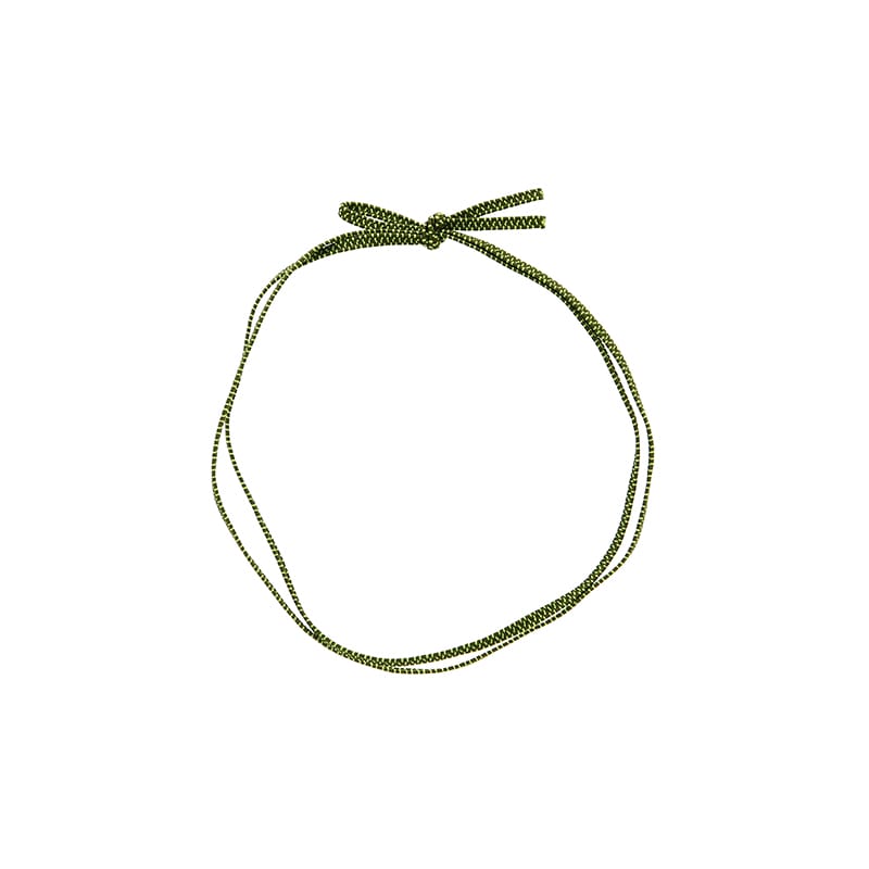 平彩ゴム二重　片花結び６２ｃｍ　折径１２ｃｍ　濃緑画像