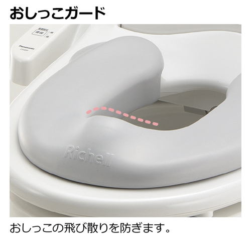 ソフト補助便座K 正面に置かれた柔らかなクッションが特徴的な便座