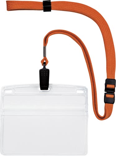 吊り下げ名札クリップ式ヨコ特大サイズ１０個　橙画像