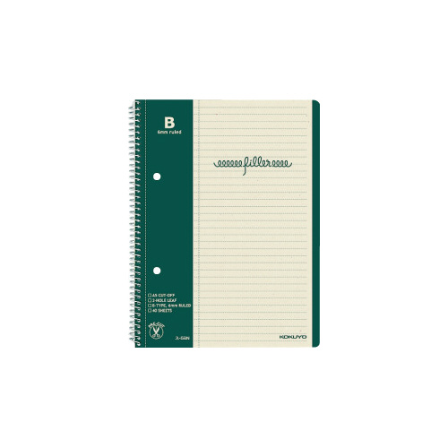 フィラーノート　Ａ５　Ｂ罫６ｍｍマージン罫入４０枚画像