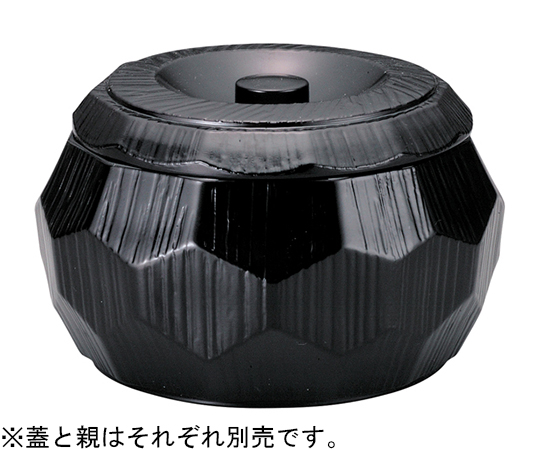はつり亀甲丼 黒塗（内黒）蓋画像