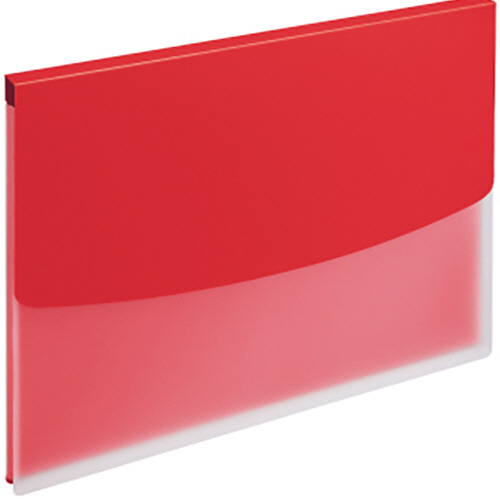 ﾎﾙﾀﾞｰﾌｧｲﾙ(ﾋﾞｼﾞｶﾙ) ﾌﾀ付 A4ﾖｺ 背幅16mm ﾚｯﾄﾞ 1冊画像