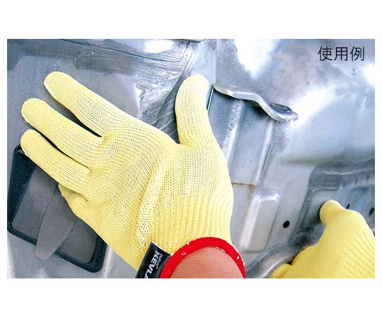 10G ケブラータスラン手袋 229mm 1箱（10双入） 手袋がパッケージの中で整然と並んでいる様子