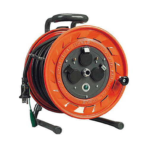 ｺｰﾄﾞﾘｰﾙ(単相100V)30mｺﾝｾﾝﾄ穴3個ｱｰｽ付 1台画像