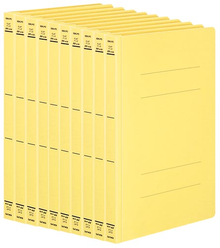 フラットファイル＜ＰＰワイド＞　Ａ４縦　黄　１０冊画像