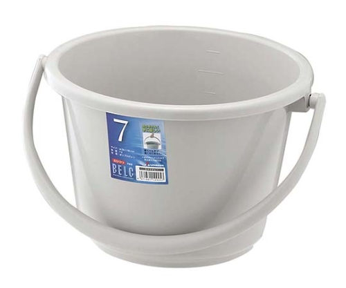 ベルク 広口バケツ 4WB 本体 ライトグレー画像
