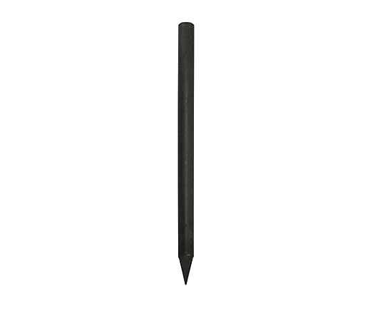 φ50x 750mm 万能杭(穴なし) 表面が滑らかな金属製の杭が真っ直ぐ立っている状態