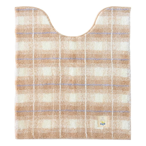 フライス ロングトイレマット 約75x63cm  BE ベージュ画像