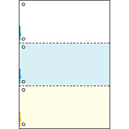 マルチプリンタ帳票　Ａ４　カラー３面６穴　１００枚画像