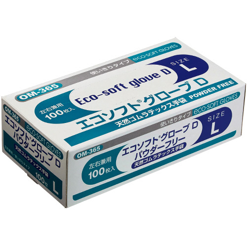 ｴｺｿﾌﾄ ｸﾞﾛｰﾌﾞD 天然ｺﾞﾑﾗﾃｯｸｽ ﾊﾟｳﾀﾞｰﾌﾘｰ L 1箱(100枚)画像