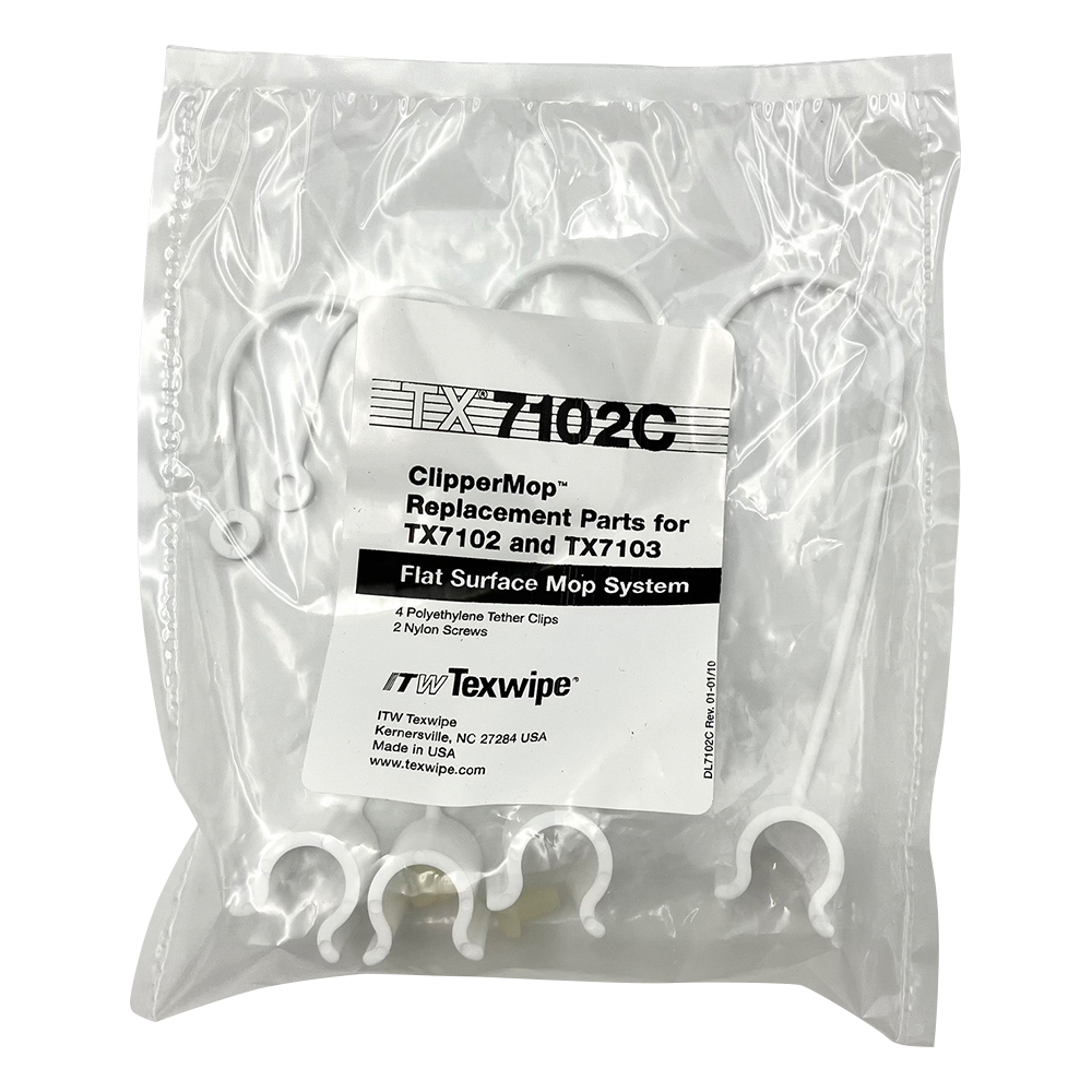 クリーンルームモップ（ClipperMop）交換用固定クリップ・ネジセット画像