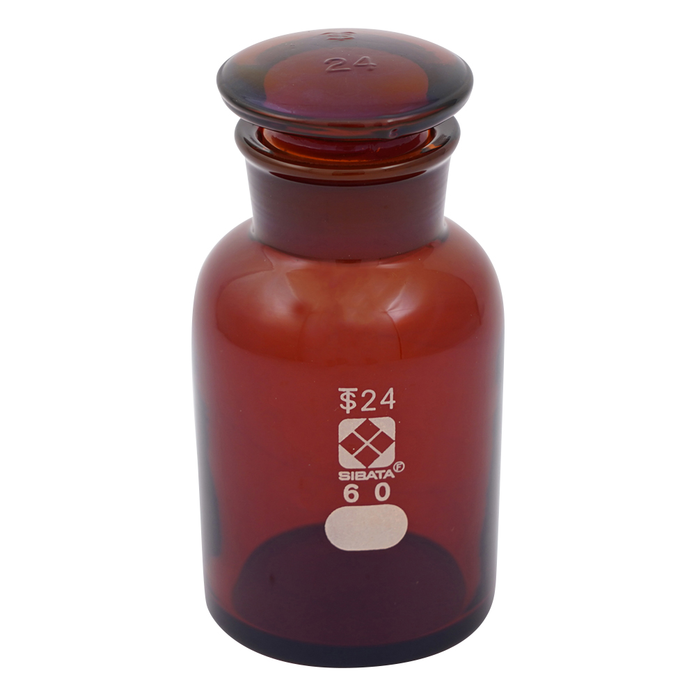 共通摺合わせ広口試薬瓶 茶褐色 60mL画像