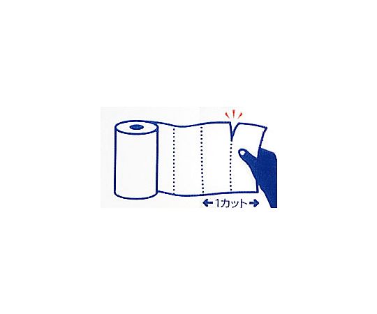 206×220mm　ペーパータオル（150カット/2ロール） 白いパッケージにシンプルなデザインのロールが2つ並んでいる様子