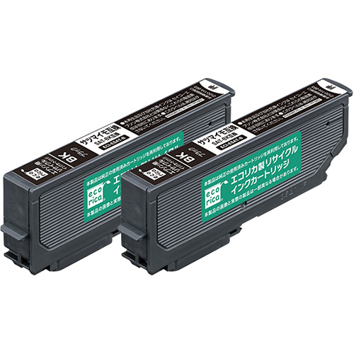 ﾘｻｲｸﾙｲﾝｸｶｰﾄﾘｯｼﾞ ﾌﾞﾗｯｸ(染料) [ｴﾌﾟｿﾝ:SAT-BK/ｻﾂﾏｲﾓ互換] 1箱(2個)画像