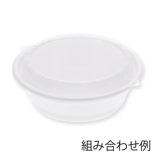 エフピコ 麺容器 DLV麺用 20 中皿-1用 内篏合透明蓋 穴有 50枚画像