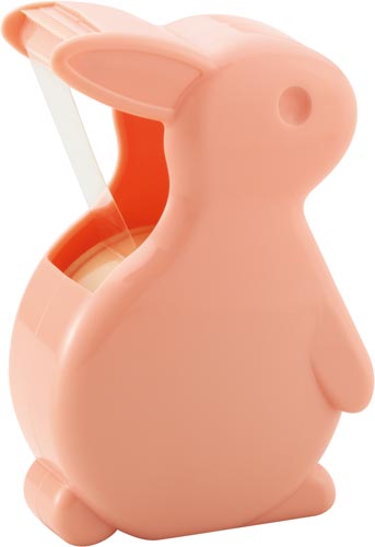 セロテープ　うさぎカッター　コーラルレッド画像